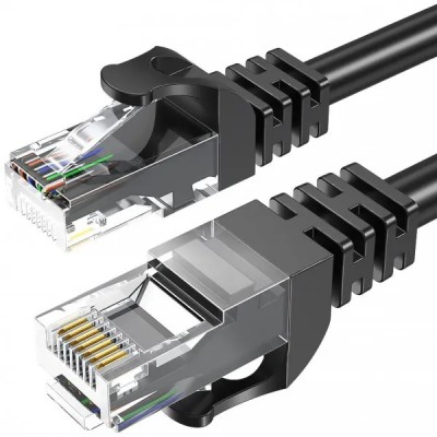 Кабель ESSAGER TopSpeed Cable Ethernet Cat6 RJ45 Splitter Network Round Cable 10m (EXCWXY-JSF01) Black