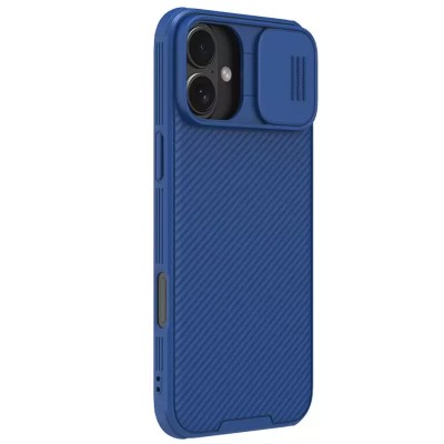 Карбонова накладка Nillkin CamShield Pro Magnetic для Apple iPhone 16 (6.1") Blue Карбонова накладка Nillkin CamShield Pro Magnetic для Apple iPhone 16 (6.1") Blue