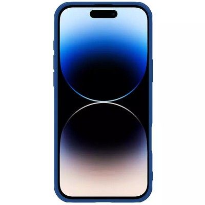 Карбонова накладка Nillkin CamShield Pro Magnetic для Apple iPhone 16 (6.1") Blue Карбонова накладка Nillkin CamShield Pro Magnetic для Apple iPhone 16 (6.1") Blue