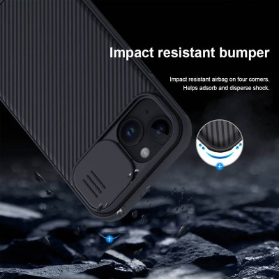 Карбонова накладка Nillkin CamShield Pro для Apple iPhone 15 (6.1") Black