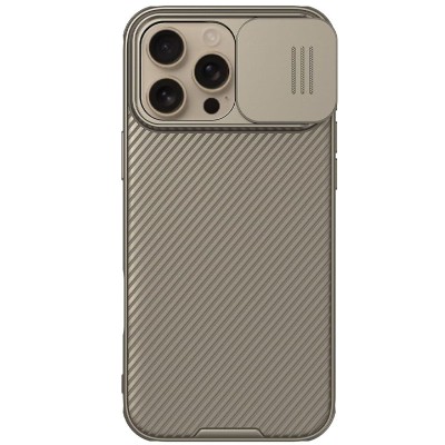 Карбонова накладка Nillkin CamShield Pro для Apple iPhone 16 Pro (6.3") Gold