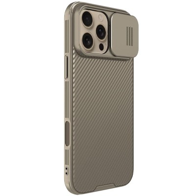 Карбонова накладка Nillkin CamShield Pro для Apple iPhone 16 Pro (6.3") Gold