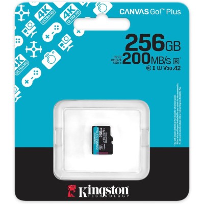 Карта пам'яті Kingston microSD 256GB C10 UHS-I U3 A2 V30 R200/W160MB/s (SDCG4/256GBSP) Карта пам'яті Kingston microSD 256GB C10 UHS-I U3 A2 V30 R200/W160MB/s (SDCG4/256GBSP)