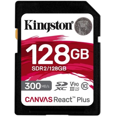Карта пам'яті Kingston SD 128GB C10 UHS-II U3 R300/W260MB/s (SDR2/128GB) Карта пам'яті Kingston SD 128GB C10 UHS-II U3 R300/W260MB/s (SDR2/128GB)