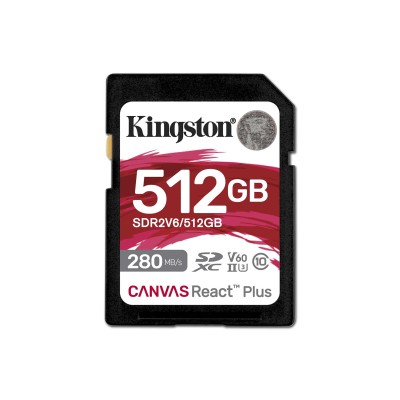Карта пам'яті Kingston SD 512GB C10 UHS-II U3 R280/W150MB/s (SDR2V6/512GB) Карта пам'яті Kingston SD 512GB C10 UHS-II U3 R280/W150MB/s (SDR2V6/512GB)
