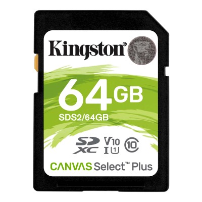 Карта пам'яті Kingston SD 64GB C10 UHS-I R100MB/s (SDS2/64GB) Карта пам'яті Kingston SD 64GB C10 UHS-I R100MB/s (SDS2/64GB)