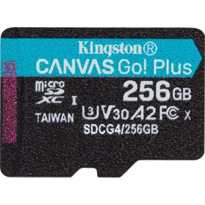 Карта пам'яті Kingston MicroSDXC 256GB Canvas Go Plus Gen4 200MB/s A2 U3 V30 (SDCG4/256GBSP) Карта пам'яті Kingston MicroSDXC 256GB Canvas Go Plus Gen4 200MB/s A2 U3 V30 (SDCG4/256GBSP)