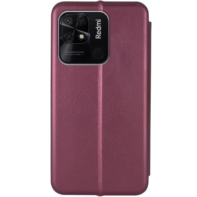 Кожаный чехол (книжка) Classy для Xiaomi Redmi 10C Бордовый