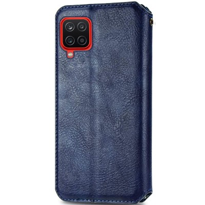 Кожаный чехол книжка GETMAN Cubic (PU) для Samsung Galaxy A12 / M12 Синий Кожаный чехол книжка GETMAN Cubic (PU) для Samsung Galaxy A12 / M12 Синий