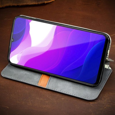 Кожаный чехол книжка GETMAN Cubic (PU) для Xiaomi Redmi 9C Серый Кожаный чехол книжка GETMAN Cubic (PU) для Xiaomi Redmi 9C Серый