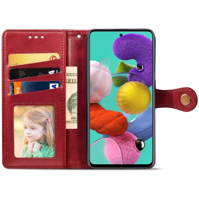 Кожаный чехол книжка GETMAN Gallant (PU) для Samsung Galaxy A51 Красный Кожаный чехол книжка GETMAN Gallant (PU) для Samsung Galaxy A51 Красный
