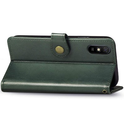 Кожаный чехол книжка GETMAN Gallant (PU) для Xiaomi Redmi 9A Зеленый Кожаный чехол книжка GETMAN Gallant (PU) для Xiaomi Redmi 9A Зеленый