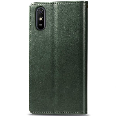 Кожаный чехол книжка GETMAN Gallant (PU) для Xiaomi Redmi 9A Зеленый Кожаный чехол книжка GETMAN Gallant (PU) для Xiaomi Redmi 9A Зеленый