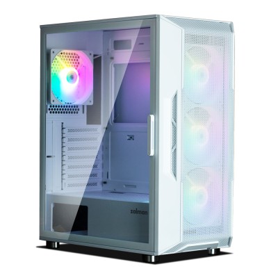 Корпус Zalman I3 Neo без БЖ, 1xUSB3.0, 2xUSB2.0, 4x120мм RGB, VGA 355мм, LCS ready, TG Side Panel, ATX, білий (I3NEOWHITE)