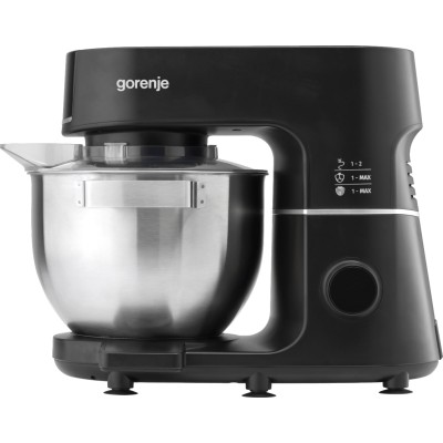 Кухонна машина Gorenje 1000Вт, дисплей, чаша-метал, корпус-метал+пластік, насадок-7, чорний (MMC1000SCB) Кухонна машина Gorenje 1000Вт, дисплей, чаша-метал, корпус-метал+пластік, насадок-7, чорний (MMC1000SCB)
