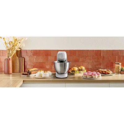 Кухонна машина Tefal Bake Partner 1100Вт, чаша-метал, корпус-пластик, насадок-8, білий (QB525B38) Кухонна машина Tefal Bake Partner 1100Вт, чаша-метал, корпус-пластик, насадок-8, білий (QB525B38)
