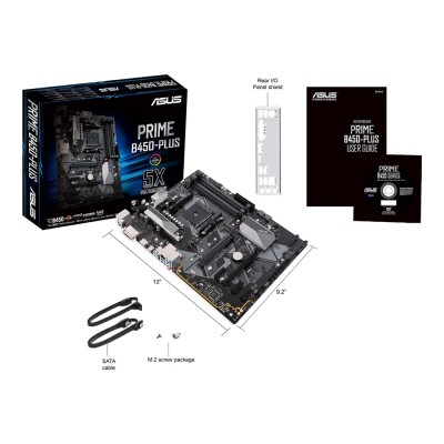 Материнcька плата ASUS PRIME B450-PLUS sAM4 B450 2xDDR4 HDMI DVI ATX (90MB0YN0-M0EAY0)