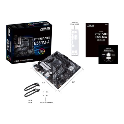 Материнcька плата ASUS PRIME B550M-A sAM4 B550 4xDDR4 M.2 HDMI DVI D-Sub mATX (90MB14I0-M0EAY0)