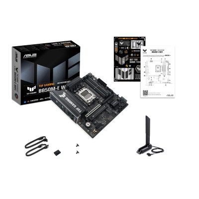 Материнcька плата ASUS TUF GAMING B850M-E WIFI sAM5 B850 4xDDR5 M.2 HDMI DP WiFi BT mATX (90MB1LS0-M0EAY0)