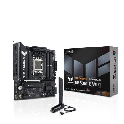 Материнcька плата ASUS TUF GAMING B850M-E WIFI sAM5 B850 4xDDR5 M.2 HDMI DP WiFi BT mATX (90MB1LS0-M0EAY0)