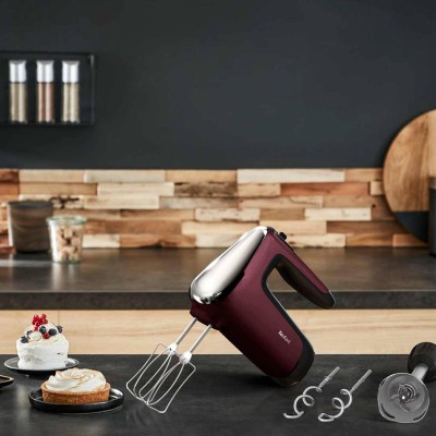 Міксер Tefal ручний Powermix Silence 600Вт, насадки-4, турборежим, бордовий (HT652538) Міксер Tefal ручний Powermix Silence 600Вт, насадки-4, турборежим, бордовий (HT652538)