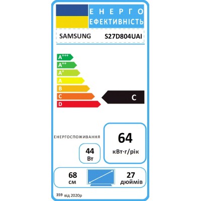 Монiтор TFT SAMSUNG 27" LS27D804UAIXCI IPS/4K/HDMI/DP/5ms/USB Type-C Монiтор TFT SAMSUNG 27" LS27D804UAIXCI IPS/4K/HDMI/DP/5ms/USB Type-C