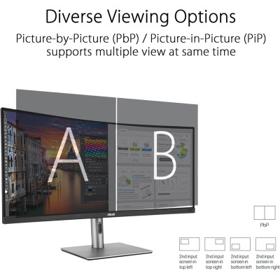 Монітор Asus 34.1" ProArt PA34VCNV 2xHDMI, 2xDP, USB-C, 2xUSB, RJ-45, MM, IPS, 3440x1440, 21:9, sRGB 100%, CURVED, AdaptiveSync,