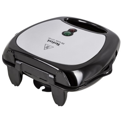 Мультимейкер Tefal Break time 700Вт, тефлон, 3 пластини, корпус-пластик, чорно-сріблястий (SW614831)