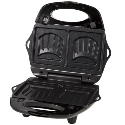 Мультимейкер Tefal Break time 700Вт, тефлон, 3 пластини, корпус-пластик, чорно-сріблястий (SW614831)