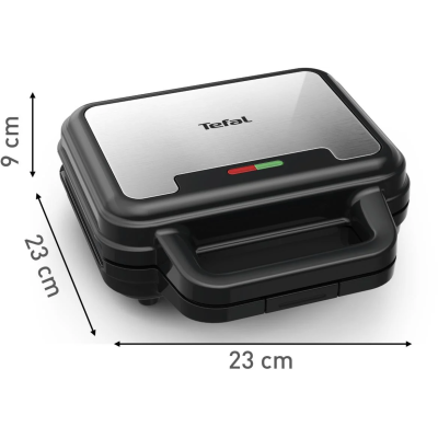 Мультимейкер Tefal UltraCompact 3in1 700Вт, тефлон, 3 пластини, корпус-метал, чорно-сірий (SW383D10) Мультимейкер Tefal UltraCompact 3in1 700Вт, тефлон, 3 пластини, корпус-метал, чорно-сірий (SW383D10)