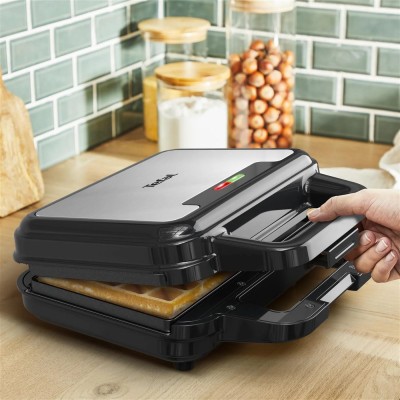 Мультимейкер Tefal UltraCompact 3in1 700Вт, тефлон, 3 пластини, корпус-метал, чорно-сірий (SW383D10) Мультимейкер Tefal UltraCompact 3in1 700Вт, тефлон, 3 пластини, корпус-метал, чорно-сірий (SW383D10)