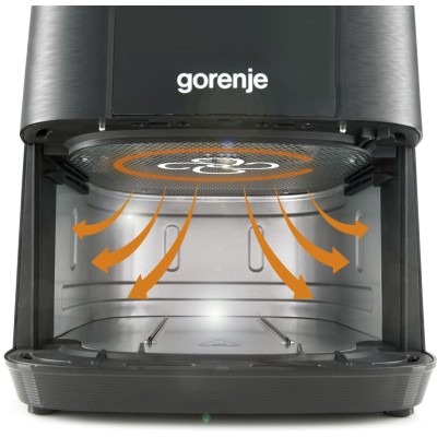 Мультипіч Gorenje 1350Вт, чаша-5.4л, сенсорне управл., 8 авто. програм, пластик+метал, чорний (AF1350DWB) Мультипіч Gorenje 1350Вт, чаша-5.4л, сенсорне управл., 8 авто. програм, пластик+метал, чорний (AF1350DWB)
