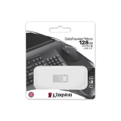 Накопичувач Kingston 128GB USB 3.2 Type-A Gen1 DT Micro R200MB/s Metal (DTMC3G2/128GB) Накопичувач Kingston 128GB USB 3.2 Type-A Gen1 DT Micro R200MB/s Metal (DTMC3G2/128GB)