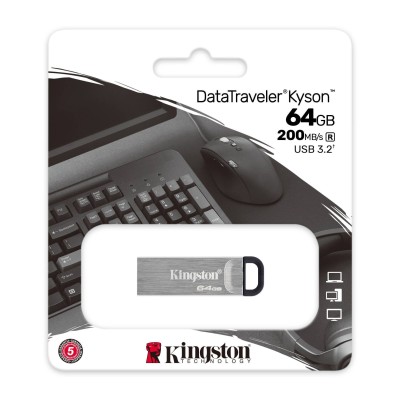 Накопичувач Kingston 64GB USB 3.2 Type-A Gen1 DT Kyson (DTKN/64GB)