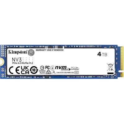 Накопичувач SSD Kingston M.2 4TB PCIe 4.0 NV3 (SNV3S/4000G) Накопичувач SSD Kingston M.2 4TB PCIe 4.0 NV3 (SNV3S/4000G)