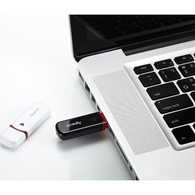 Накопичувач Apacer 64GB USB 2.0 Type-A AH333 Білий (AP64GAH333W-1)