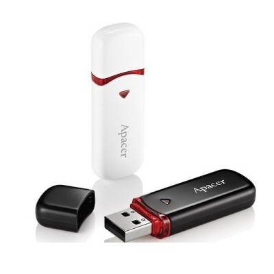 Накопичувач Apacer 64GB USB 2.0 Type-A AH333 Білий (AP64GAH333W-1)