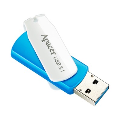 Накопичувач Apacer 64GB USB 3.1 Type-A AH357 Blue/White (AP64GAH357U-1) Накопичувач Apacer 64GB USB 3.1 Type-A AH357 Blue/White (AP64GAH357U-1)