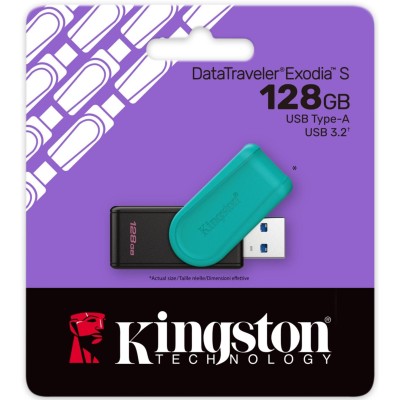 Накопичувач Kingston 128GB USB 3.2 Type-A Gen1 DT Exodia S (DTXS/128GB) Накопичувач Kingston 128GB USB 3.2 Type-A Gen1 DT Exodia S (DTXS/128GB)