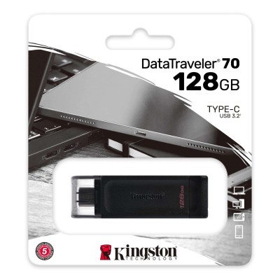 Накопичувач Kingston 128GB USB 3.2 Type-C Gen 1 DT70 (DT70/128GB) Накопичувач Kingston 128GB USB 3.2 Type-C Gen 1 DT70 (DT70/128GB)