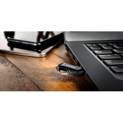 Накопичувач SanDisk 32GB USB 3.1 Type-A + Type-C Ultra Dual Drive Go Чорний (SDDDC3-032G-G46)