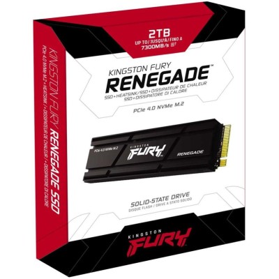 Накопичувач SSD Kingston M.2 2TB PCIe 4.0 Fury Renegade + радіатор (SFYRDK/2000G)