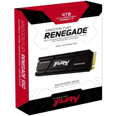 Накопичувач SSD Kingston M.2 4TB PCIe 4.0 Fury Renegade + радіатор (SFYRDK/4000G)