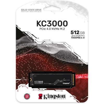 Накопичувач SSD Kingston M.2 512GB PCIe 4.0 KC3000 (SKC3000S/512G) Накопичувач SSD Kingston M.2 512GB PCIe 4.0 KC3000 (SKC3000S/512G)