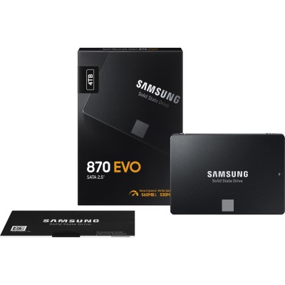 Накопичувач SSD Samsung 2.5" 4TB SATA 870EVO (MZ-77E4T0B/EU) Накопичувач SSD Samsung 2.5" 4TB SATA 870EVO (MZ-77E4T0B/EU)