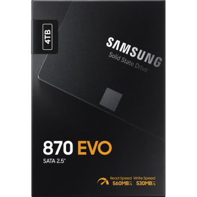 Накопичувач SSD Samsung 2.5" 4TB SATA 870EVO (MZ-77E4T0B/EU) Накопичувач SSD Samsung 2.5" 4TB SATA 870EVO (MZ-77E4T0B/EU)