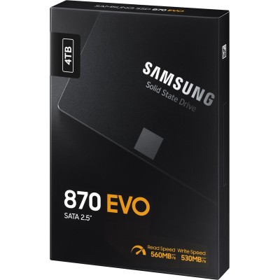 Накопичувач SSD Samsung 2.5" 4TB SATA 870EVO (MZ-77E4T0B/EU) Накопичувач SSD Samsung 2.5" 4TB SATA 870EVO (MZ-77E4T0B/EU)