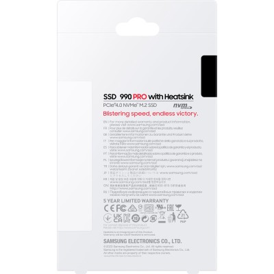 Накопичувач SSD Samsung M.2 1TB PCIe 4.0 990PRO + радіатор (MZ-V9P1T0GW) Накопичувач SSD Samsung M.2 1TB PCIe 4.0 990PRO + радіатор (MZ-V9P1T0GW)