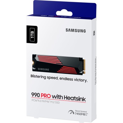 Накопичувач SSD Samsung M.2 1TB PCIe 4.0 990PRO + радіатор (MZ-V9P1T0GW) Накопичувач SSD Samsung M.2 1TB PCIe 4.0 990PRO + радіатор (MZ-V9P1T0GW)