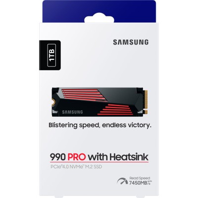 Накопичувач SSD Samsung M.2 1TB PCIe 4.0 990PRO + радіатор (MZ-V9P1T0GW) Накопичувач SSD Samsung M.2 1TB PCIe 4.0 990PRO + радіатор (MZ-V9P1T0GW)